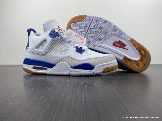 Official Maikesneakers SB Jordan 4 DR5415-140 Retro Blue Pine 0713